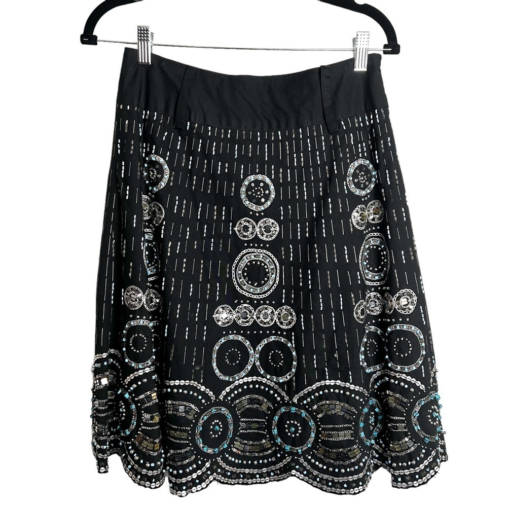 Basil & Maude -‎ Beaded A-Line Skirt - Sz. 2